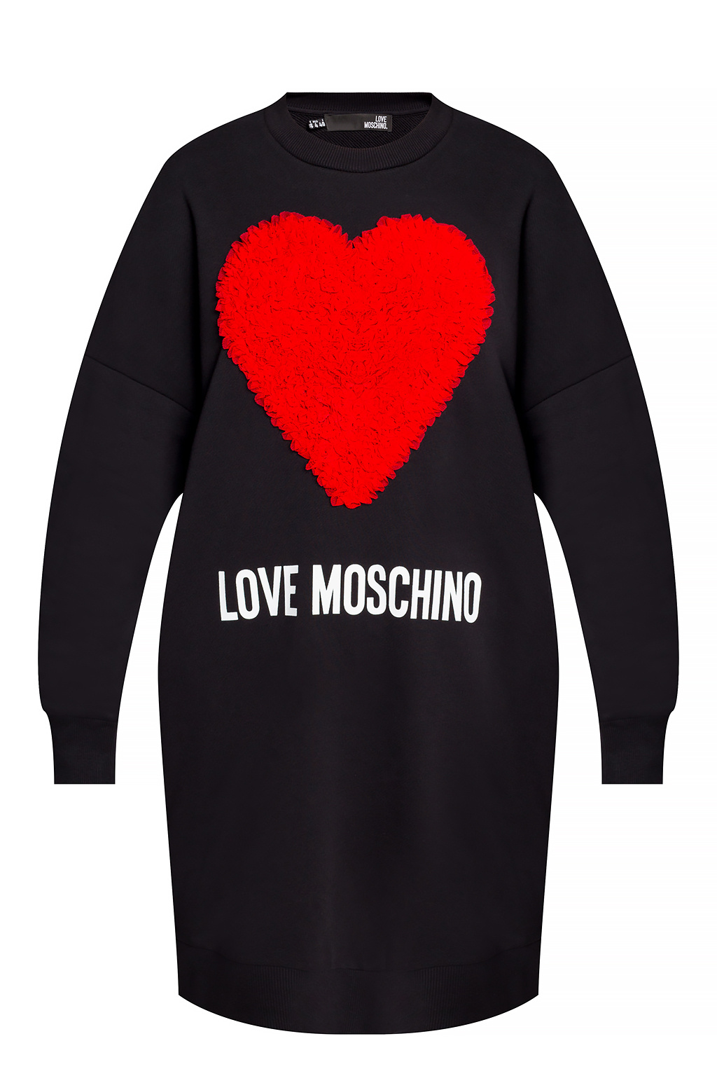 Love moschino black sweatshirt best sale